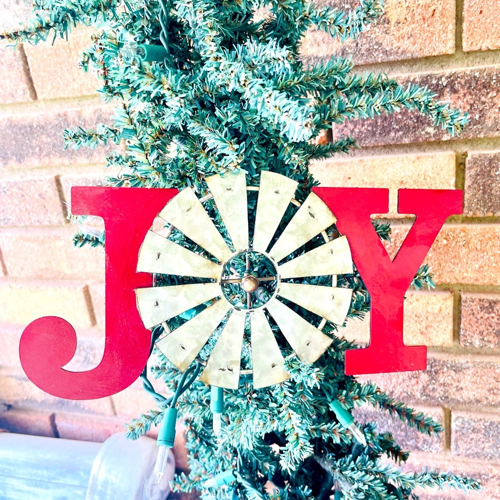*Joy Windmill Metal Plaque